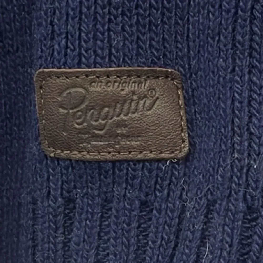 NEW An‎ Original Penguin Blue Men's Knit Scarf NWT Classic Minimalist Preppy